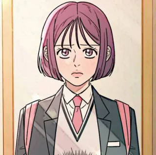 📱 Anime, Manga, Cartone animato, Ragazza, Uniforme scolastica, Ritratto telegram sticker