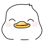 😋 duck, cute, happy, emoji, cartoon, animal whatsapp sticker