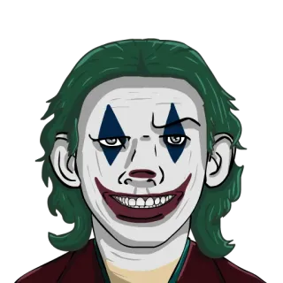 🤡 Joker clown, villain, comics, joker, character, cartoon telegram sticker
