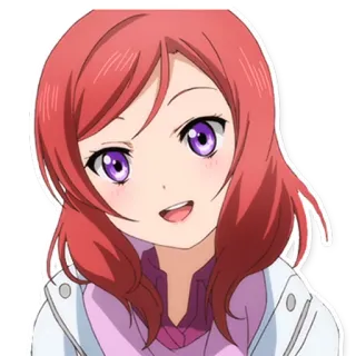 🌷 Anime, Mangá, Garota, Fofa, Cabelo ruivo telegram sticker