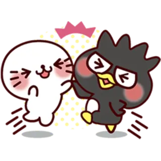 😆 Badtz-Maru, seal, anime, cartoon, cute, slap telegram sticker