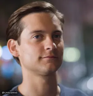🙂 Peter Parker Spiderman actor, movie, tobey maguire, spiderman, film telegram sticker