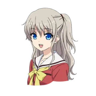 😃 Nao Tomori Charlotte Anime, Garota, Charlotte, Nao Tomori, Fofa, Uniforme escolar telegram sticker