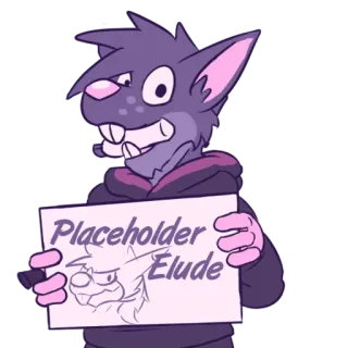 🐀 Placeholder Elude hoạt hình, động vật, văn bản, hình vẽ, phần giữ chỗ telegram sticker