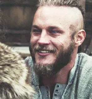 🩸 Ragnar Lothbrok Vikings ヴァイキング, ラグナル・ロズブローク, トラヴィス・フィメル, ヒストリーチャンネル, 歴史ドラマ, テレビ番組, キャラクター telegram sticker