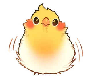 😚 oiseau, mignon, animal, jaune, doux, adorable whatsapp sticker
