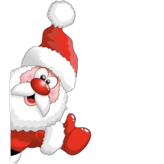 🫥 Santa Claus Christmas, Santa, Holiday, Festive, Cheerful, Thumbs Up, Cartoon, Saint Nicholas telegram sticker