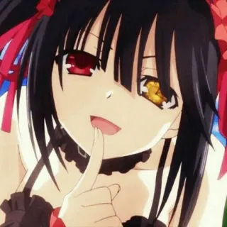 😍 Tokisaki Kurumi Date A Live 动漫, 约会大作战, 时崎狂三, 日本动漫, 动漫女孩, 可爱 whatsapp sticker
