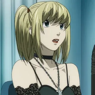🍎 Misa Amane Death Note Anime, Misa Amane, Death Note, Personagem, Loira, Gótico telegram sticker