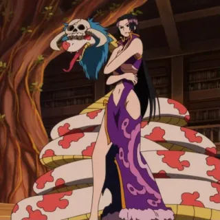 🥰 Boa Hancock One Piece Anime, Mulher, Cobra, Pirata, Imperatriz telegram sticker