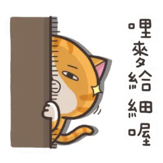 😒 哩來參細細喔 猫, 茶トラ, のぞき見, 見ている, 中国, アジア telegram sticker