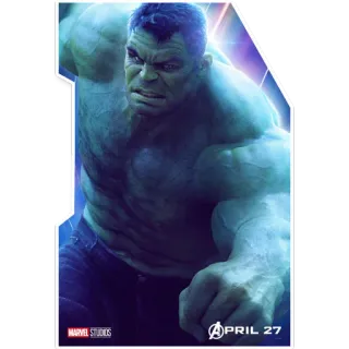 😱 Hulk Avengers APRIL 27 Hulk, Marvel, Vingadores, Super-herói, HQ, Filme, Abril telegram sticker