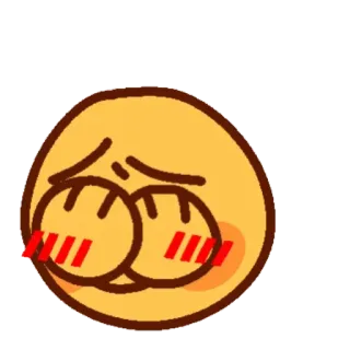 😳 Emoji, Expressão, Fofo, Tímido, Rubor telegram sticker