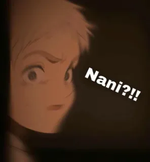 😧 Nani?!! Anime, Shock, Sorpresa, Domanda, Nani telegram sticker
