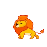 🤬 lion, animal, cute, cartoon telegram sticker