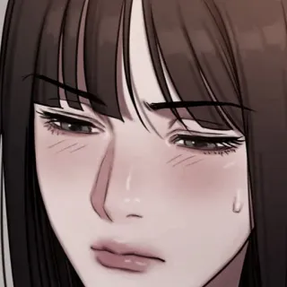 💀 phụ nữ, tóc nâu, buồn, khóc, anime, nhân vật whatsapp sticker