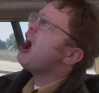😤 Dwight Schrute The Office comédie, série TV, The Office, drôle, Dwight Schrute telegram sticker