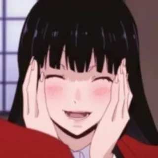 👅 Yumeko Jabami Kakegurui anime, smiling, happy, kakegurui, yumeko jabami telegram sticker