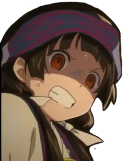 🐻 anime, girl, expression, angry, frustrated telegram sticker