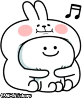🤗 @MHStickers rabbit, cute, cartoon, sticker telegram sticker