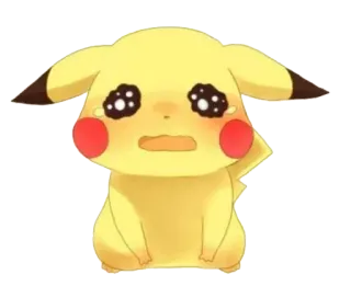 😭 Pikachu Pikachu, Pokémon, dibujos animados, pegatina, triste, llorando telegram sticker
