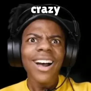 😃 IShowSpeed crazy youtube, стример, смешной, мем, безумный whatsapp sticker
