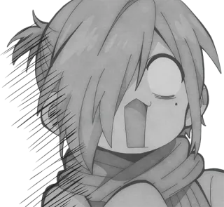 😰 Anime, Manga, Impactado, Sorprendido, Dibujos animados telegram sticker