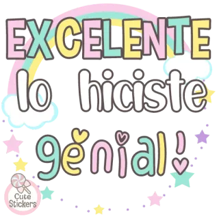 🌈 EXCELENTE
lo hiciste
genial! excelente, genial, bien hecho, felicidades, español, arcoíris, lindo, positivo telegram sticker