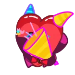 🥳 serce, impreza, święto, uroczy, kreskówka, świąteczny, zabawa telegram sticker