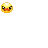 😠 en colère, canard, emoji, oiseau telegram sticker
