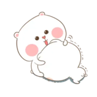 😶 bear, cartoon, cute, sticker, animal whatsapp sticker