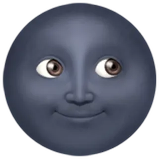 🌚 달, 얼굴, 이모지, 표정, 행복 telegram sticker