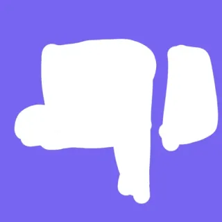 👎 Polegar para baixo, Não gosto, Negativo, Expressão telegram sticker