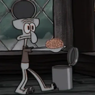 🔪 Squidward Tentacles SpongeBob SquarePants การ์ตูน, สควิดเวิร์ด, สพันจ์บ็อบ, ตัวละคร, หนวด telegram sticker