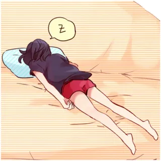 😴 Z sen, śpiący, zmęczony, kreskówka, zzz, odpoczynek telegram sticker