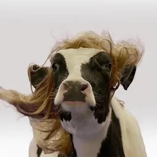 💃 Kuh, Haare, Tier, lustig, Bauernhof telegram sticker