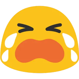 😭 emoji, crying, sad, tearful, upset, emotion telegram sticker