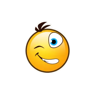 😉 emoji, winking, smiley, face telegram sticker