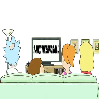 🎞 T.ME/STIKERFORALL Rick y Morty, Familia, Televisión, Dibujos animados telegram sticker