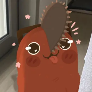 😍 Pochita Chainsaw Man Бензопила, Почита, Аниме, Манга, Милый, Наклейка, Мультфильм telegram sticker