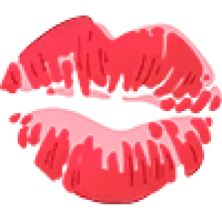 💋 lippen, kuss, mund, rot, lippenstift telegram sticker
