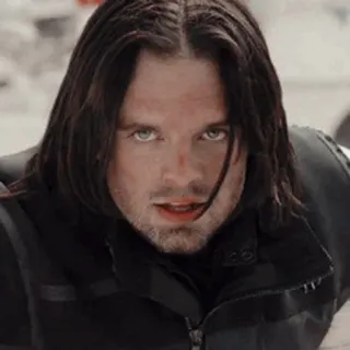 😐 Bucky Barnes Зимний Солдат, Marvel, супергерой, мужчина, боевик, оружие telegram sticker