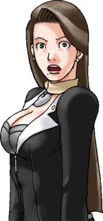 😧 アニメ, 衝撃, 女性, 表情 telegram sticker