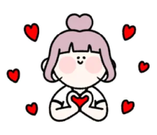 🥰 Herz, Liebe, niedlich, Cartoon, Figur, kawaii telegram sticker
