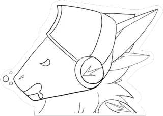 😴 Protogen, Furry, Adesivo, Cyborg, Animale, Primo piano telegram sticker