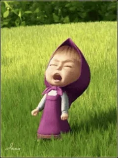 😫 Masha Masha and the Bear Cartoon, Mädchen, weinen, frustriert, verärgert telegram sticker