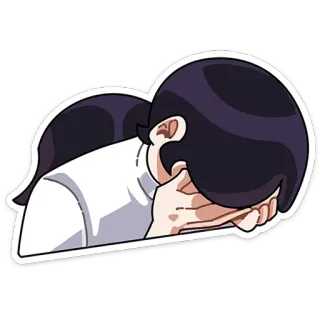 🫣 sad, crying, disappointed, emotional, character, anime style telegram sticker