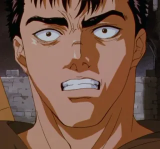 😨 Guts Berserk anime, manga, sword, fighter, warrior telegram sticker