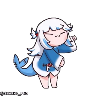 🥳 Gawr Gura Hololive whatsapp sticker