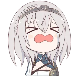 😭 Anime, Llorando, Triste, Chibi, Manga, Personaje, Dibujo animado telegram sticker